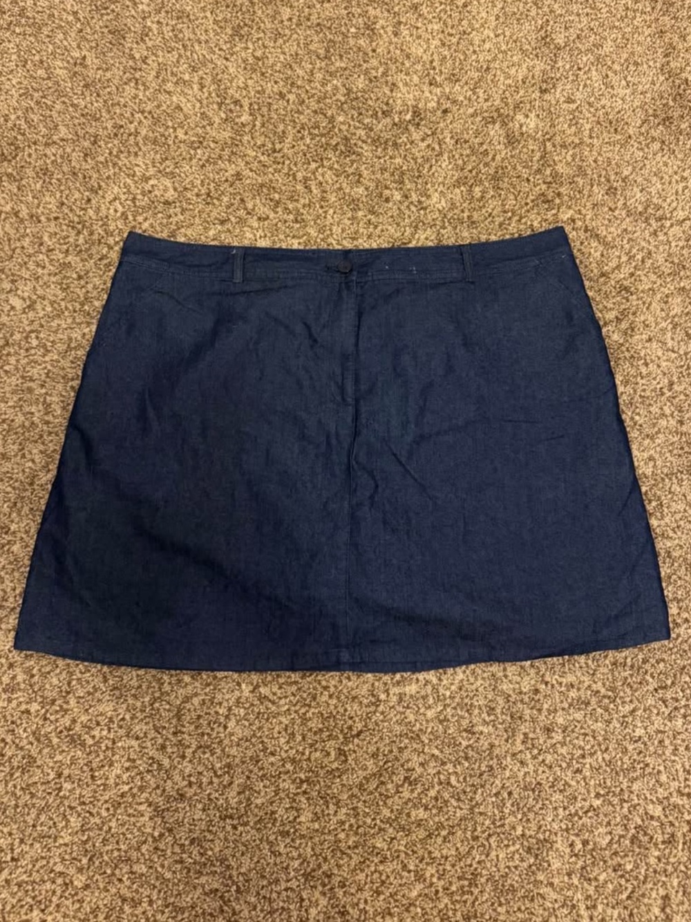 Classic Dark Blue Denim Skirt